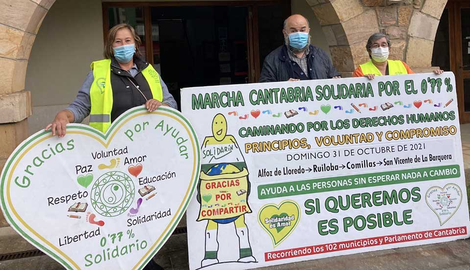 La Marcha Cantabria Solidaria por el 0,77% recorrerá el domingo Alfoz de Lloredo, Ruiloba, Comillas y San Vicente de la Barquera
