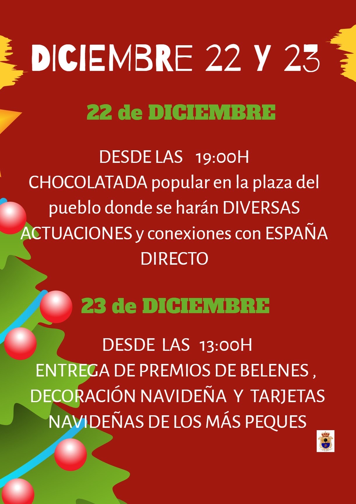 Actividades programadas Navidad 2021